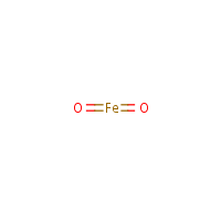 Iron dioxide formula graphical representation