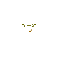 Iron disulfide formula graphical representation