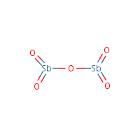 Antimony pentoxide formula graphical representation