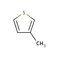 3-Methylthiophene formula graphical representation
