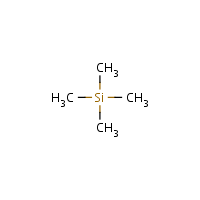 Tetramethylsilane formula graphical representation
