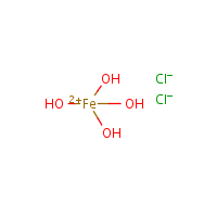 Ferrous chloride tetrahydrate formula graphical representation