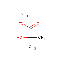 Ammonium 2-hydroxyisobutyrate formula graphical representation