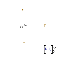 Ammonium beryllium fluoride formula graphical representation