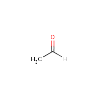 Acetaldehyde formula graphical representation