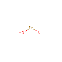 Ferrous hydroxide formula graphical representation