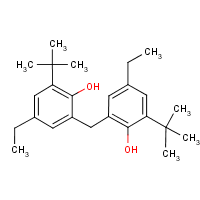 2,2'-Methylenebis(6-t-butyl-4-ethylphenol) formula graphical representation