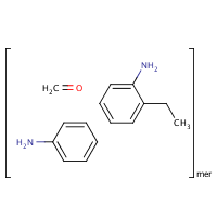 Formaldehyde, polymer with benzenamine and 2-ethylbenzenamine formula graphical representation