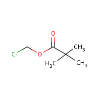 Chloromethyl pivalate formula graphical representation