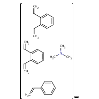 Benzene, diethenyl-, polymer with ethenylbenzene and ethenylethylbenzene, chloromethylated, trimethylamine-quaternized formula graphical representation