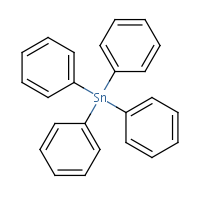 Tetraphenyltin formula graphical representation