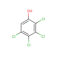 2,3,4,5-Tetrachlorophenol formula graphical representation