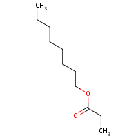 Octyl propionate formula graphical representation