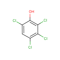 2,3,4,6-Tetrachlorophenol formula graphical representation