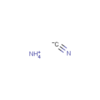 Ammonium cyanide formula graphical representation
