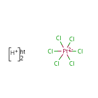Platinic chloride formula graphical representation