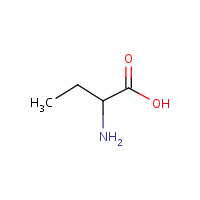 DL-alpha-Amino-n-butyric acid formula graphical representation