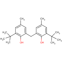 Bis(2-hydroxy-3-tert-butyl-5-methylphenyl)methane formula graphical representation