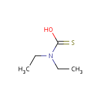 Diethylcarbamothioic acid formula graphical representation