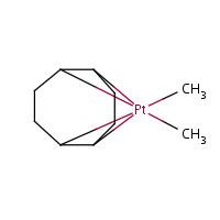 Dimethyl(1,5-cyclooctadiene)platinum(II) formula graphical representation