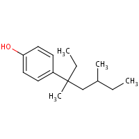 4-(1-Ethyl-1,3-dimethylpentyl)phenol formula graphical representation