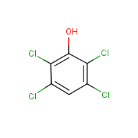2,3,5,6-Tetrachlorophenol formula graphical representation