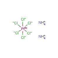 Ammonium hexachloroplatinate formula graphical representation