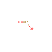 Ferric hydroxide formula graphical representation