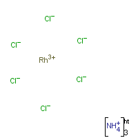 Ammonium hexachlororhodate formula graphical representation