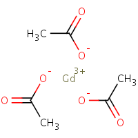 Gadolinium acetate formula graphical representation