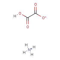 Ammonium hydrogen oxalate formula graphical representation