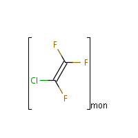 Chlorotrifluoroethylene polymer formula graphical representation