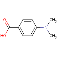4-(Dimethylamino)benzoic acid formula graphical representation