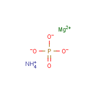 Ammonium magnesium phosphate formula graphical representation