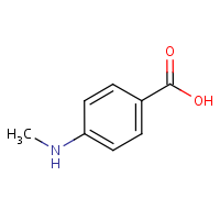 4-(Methylamino)benzoic acid formula graphical representation