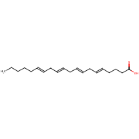 Arachidonic acid formula graphical representation