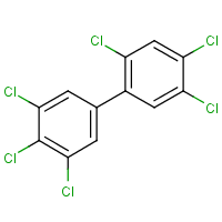 2,3',4,4',5,5'-Hexachlorobiphenyl formula graphical representation
