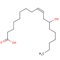 Ricinoleic acid formula graphical representation