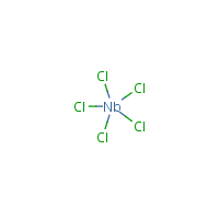 Niobium pentachloride formula graphical representation