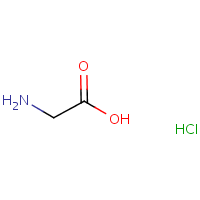 Glycine hydrochloride formula graphical representation