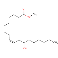 Ricinoleic acid, methyl ester formula graphical representation