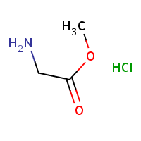 Glycine methyl ester hydrochloride formula graphical representation
