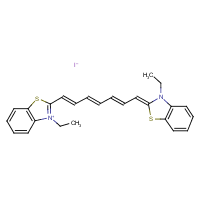3,3'-Diethylthiatricarbocyanine iodide formula graphical representation