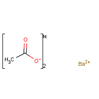 Barium acetate formula graphical representation