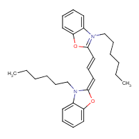 3,3'-Dihexyloxacarbocyanine formula graphical representation