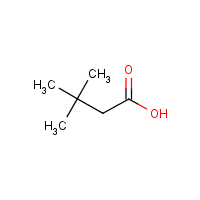 tert-Butylacetic acid formula graphical representation