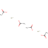 Rhodium(II) acetate dimer formula graphical representation