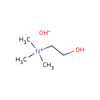 Choline hydroxide formula graphical representation