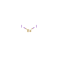 Barium iodide formula graphical representation
