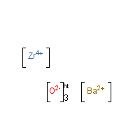 Barium zirconate formula graphical representation